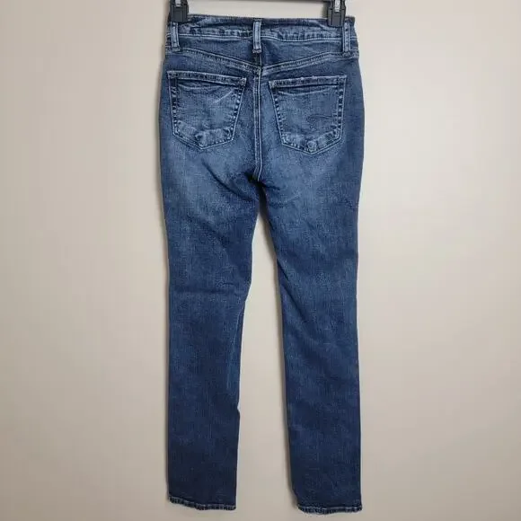 Silver Suki Straight Leg Jeans Size 24 - Picture 2 of 4